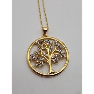Sterling Silver Gold Tone Tree Of Life Pendant w/ 18" Chain- JCM Necklace